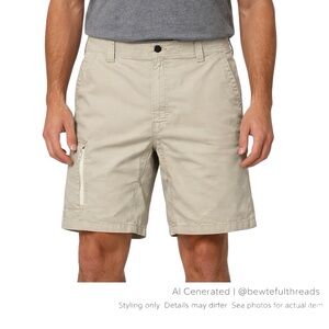 Wrangler Cargo Shorts Tan Utility Workwear Hiking 44